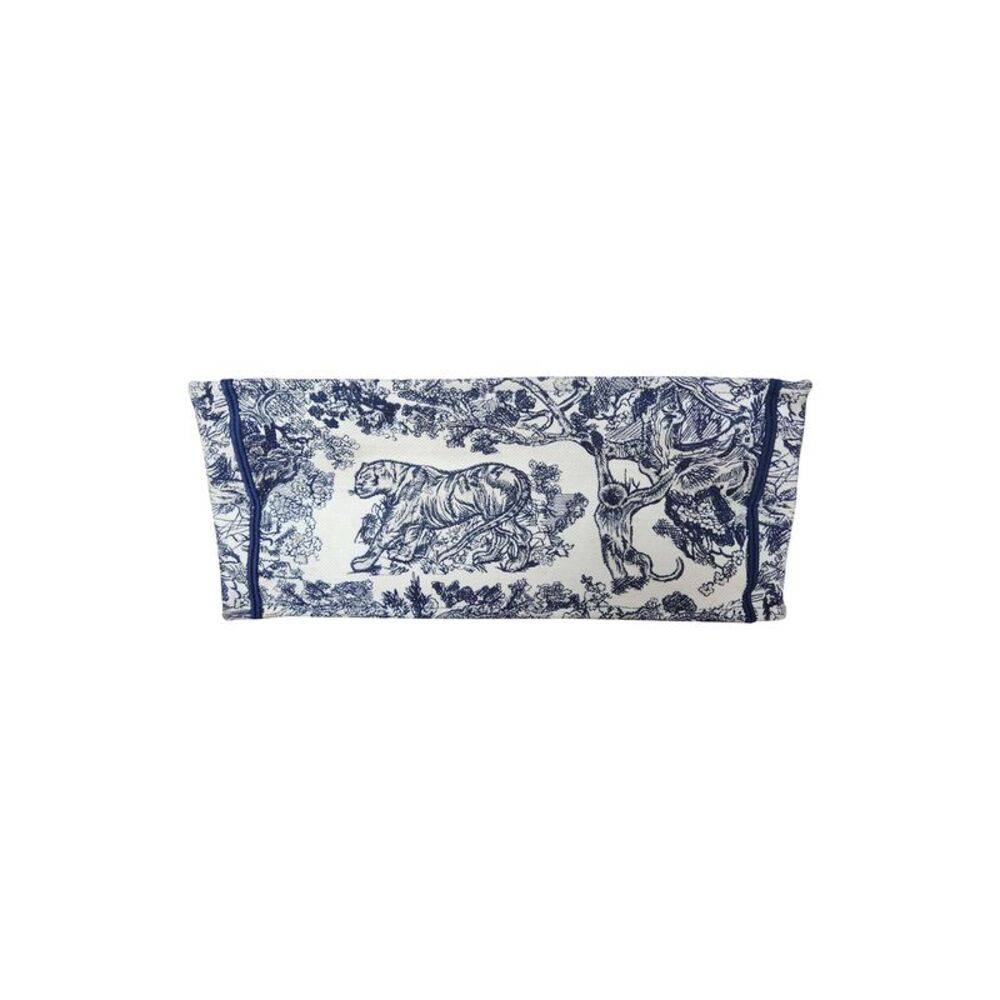 Dior Book Small Tote Bag in Navy Blue Canvas - Picture 6 of 10